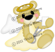 Angel Bear with Scissors