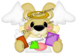 Angel Bear Gluing Pattern