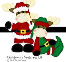 Christmoose Santa and Elf