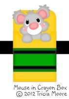 Mouse in Crayon Box Envelope