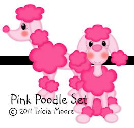Pink Poodle Pattern Set
