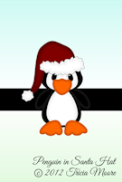 Penguin in Santa Hat