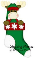 Moose in Stocking Pattern